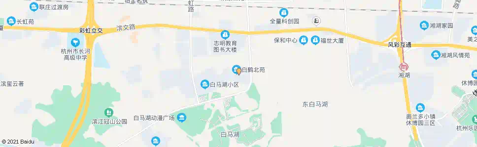杭州白马湖小区白鹤苑_公交站地图_杭州公交_妙搜公交查询2025