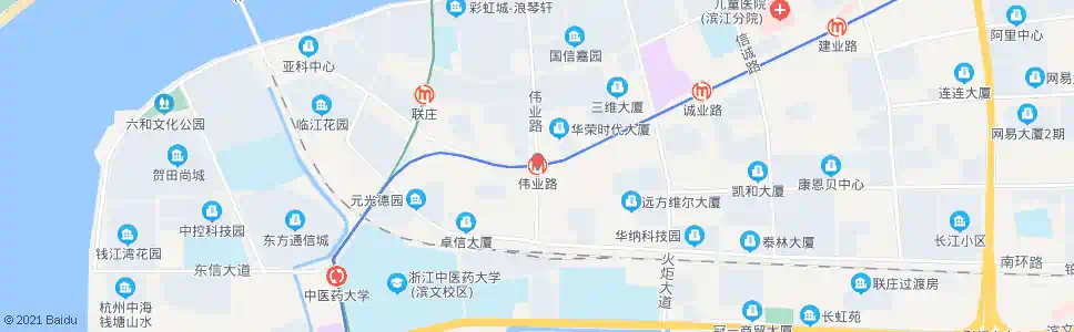 杭州伟业路北_公交站地图_杭州公交_妙搜公交查询2025