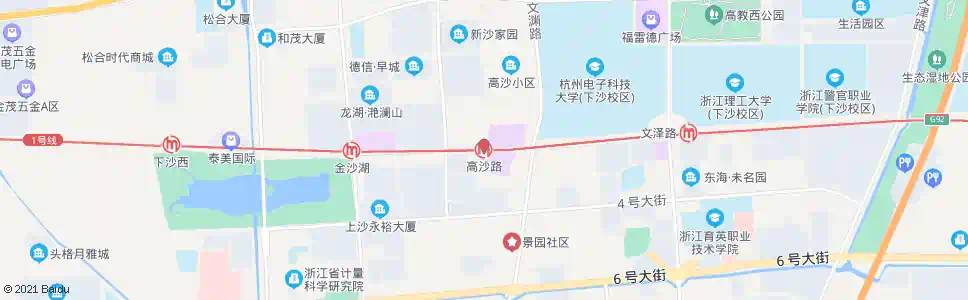 杭州高沙路站_公交站地图_杭州公交_妙搜公交查询2025