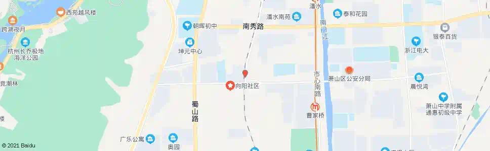 杭州萧然西路晨晖路口_公交站地图_杭州公交_妙搜公交查询2025
