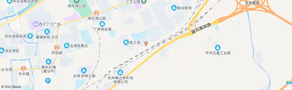 杭州华丰路丁群街口_公交站地图_杭州公交_妙搜公交查询2025