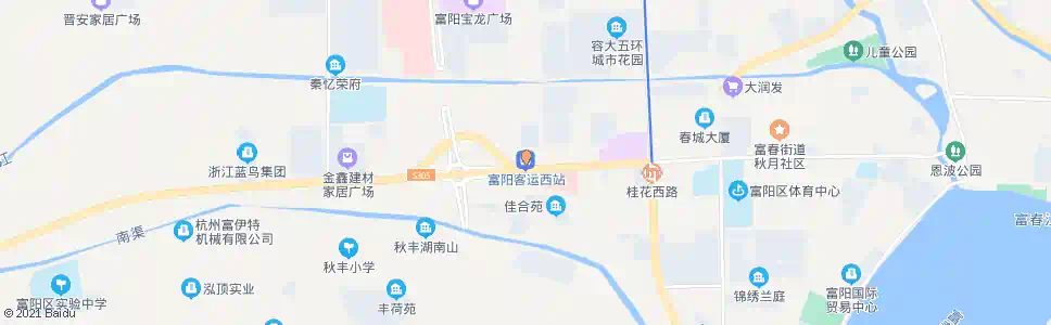 杭州富阳西站_公交站地图_杭州公交_妙搜公交查询2025