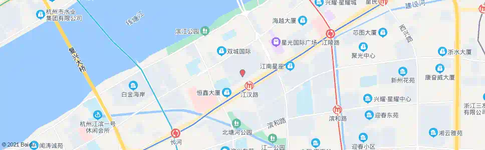 杭州江汉路新月路口_公交站地图_杭州公交_妙搜公交查询2025