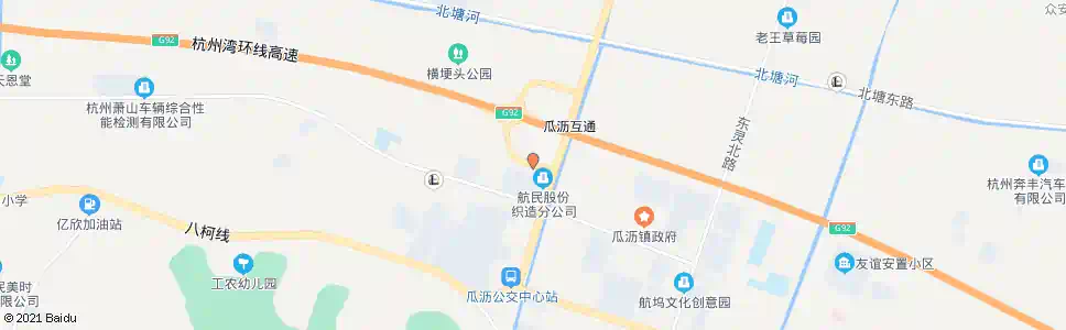 杭州高速瓜沥口_公交站地图_杭州公交_妙搜公交查询2025