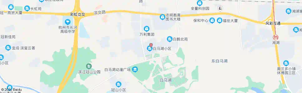 杭州白马湖小区凤凰苑_公交站地图_杭州公交_妙搜公交查询2025