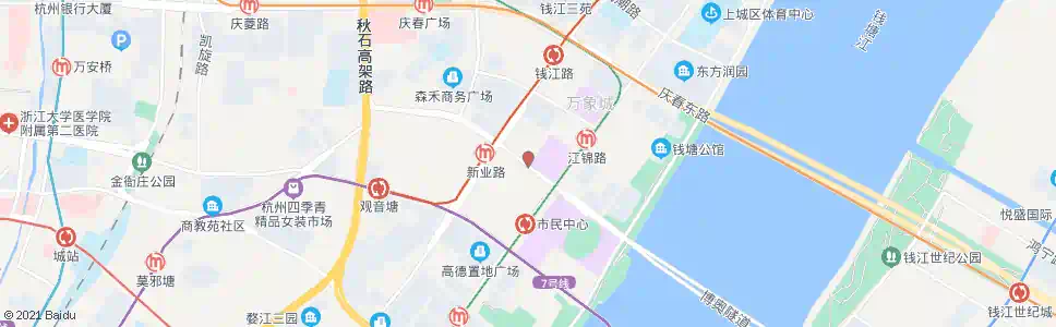 杭州民心路新业路口_公交站地图_杭州公交_妙搜公交查询2025