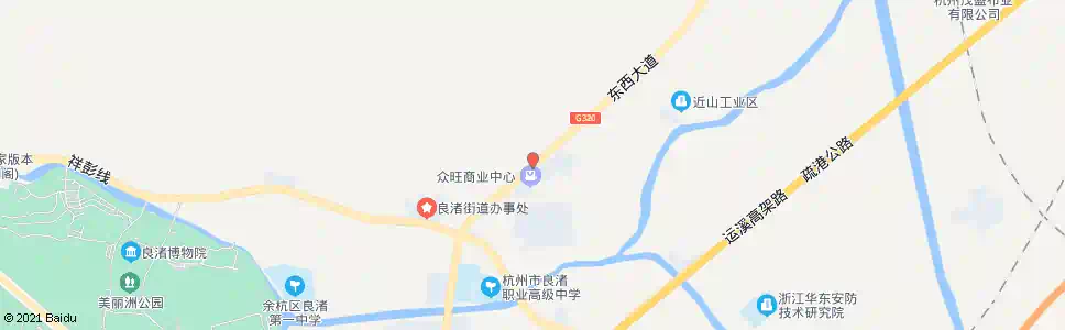 杭州良渚农贸市场_公交站地图_杭州公交_妙搜公交查询2025