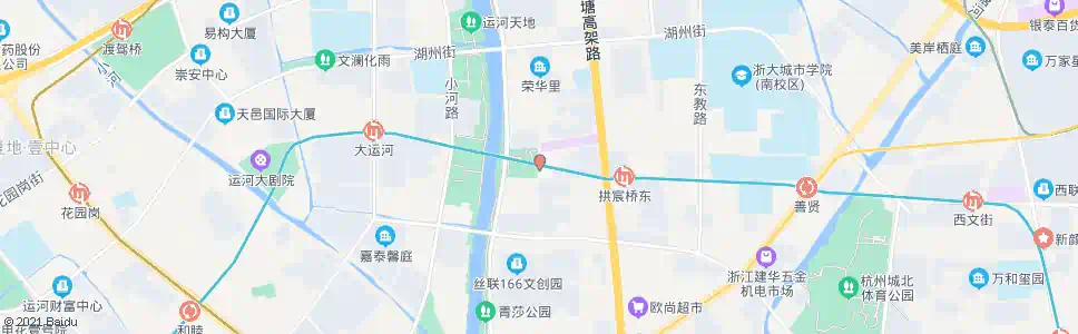 杭州运河广场_公交站地图_杭州公交_妙搜公交查询2025