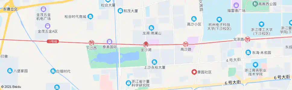 杭州金沙湖站_公交站地图_杭州公交_妙搜公交查询2025