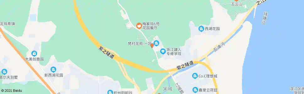 杭州梵村花苑_公交站地图_杭州公交_妙搜公交查询2025