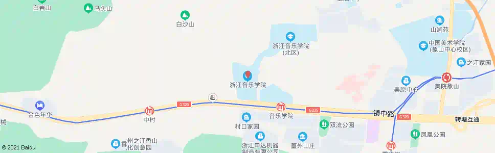 杭州浙江音乐学院北门_公交站地图_杭州公交_妙搜公交查询2025