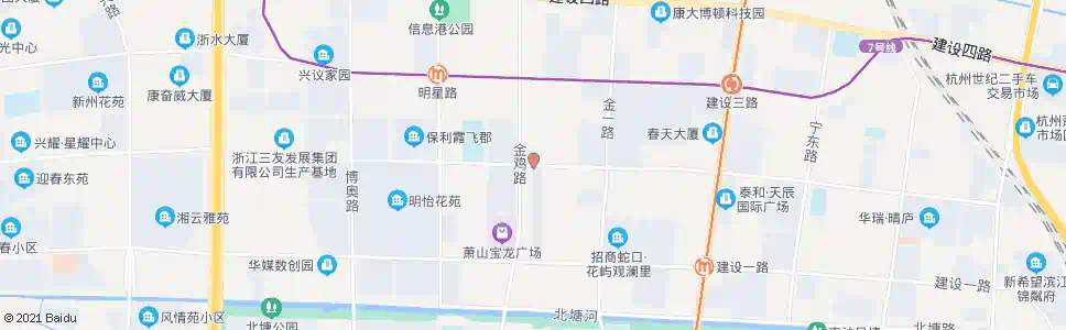杭州建设二路金鸡路口_公交站地图_杭州公交_妙搜公交查询2025