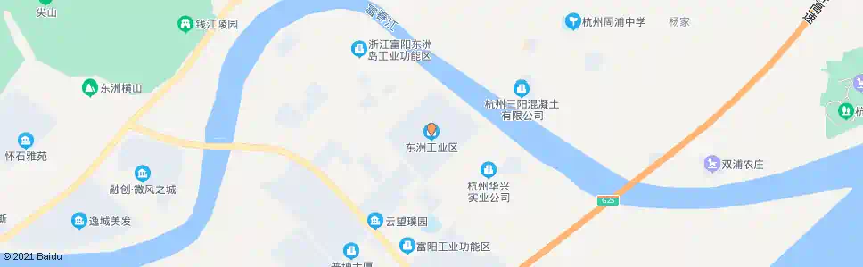 杭州东洲工业园区_公交站地图_杭州公交_妙搜公交查询2025