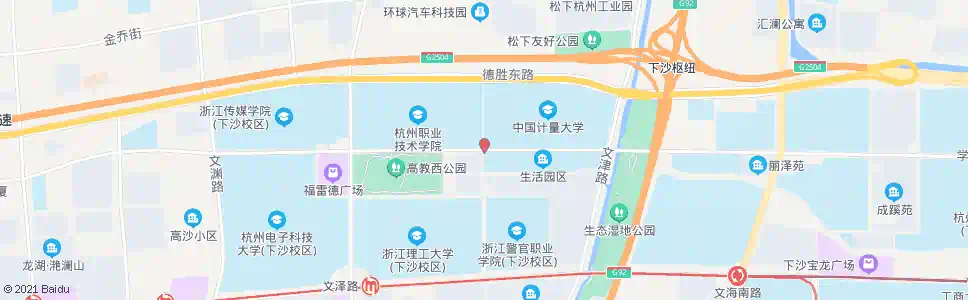 杭州学源街文溯路口(BRT)_公交站地图_杭州公交_妙搜公交查询2025