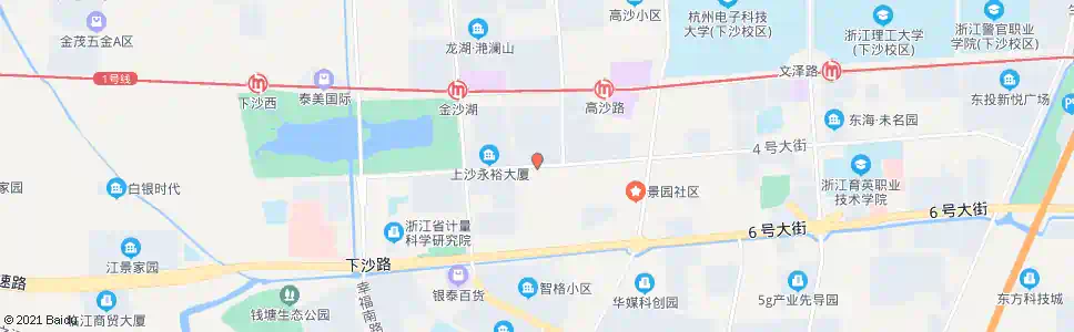 杭州天城东路上沙路口_公交站地图_杭州公交_妙搜公交查询2025