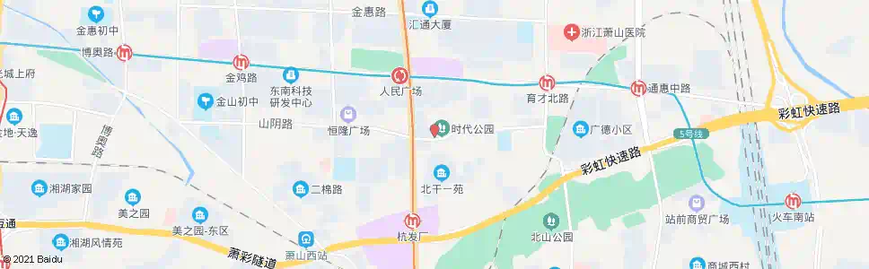 杭州时代广场_公交站地图_杭州公交_妙搜公交查询2025