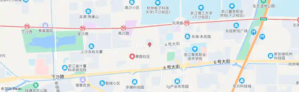 杭州下沙商贸城_公交站地图_杭州公交_妙搜公交查询2025