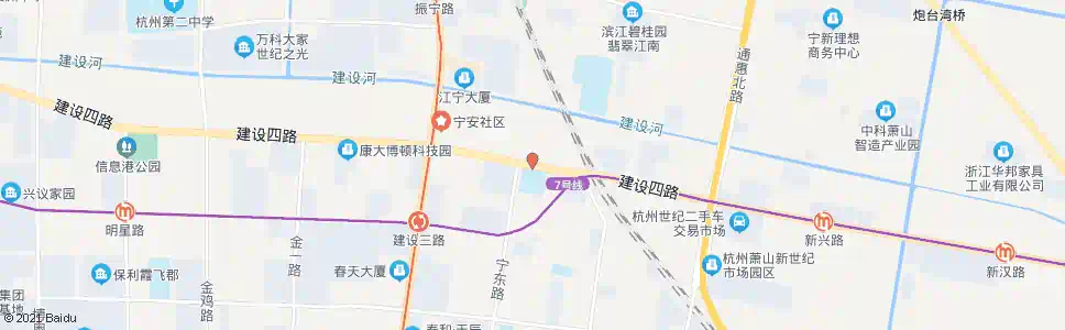 杭州建设四路宁东路口_公交站地图_杭州公交_妙搜公交查询2025