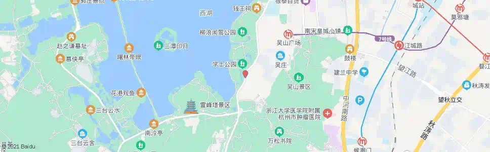 杭州南山路万松岭路口_公交站地图_杭州公交_妙搜公交查询2025