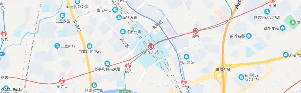 杭州滨康路东_公交站地图_杭州公交_妙搜公交查询2025