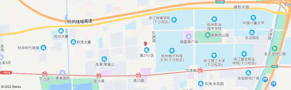 杭州高沙社区_公交站地图_杭州公交_妙搜公交查询2025