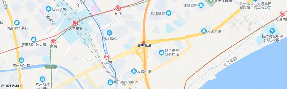 杭州高速彭埠口_公交站地图_杭州公交_妙搜公交查询2025