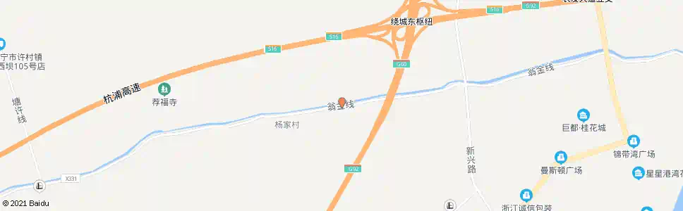 杭州王塘村_公交站地图_杭州公交_妙搜公交查询2025