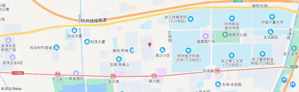 杭州新沙家园_公交站地图_杭州公交_妙搜公交查询2025