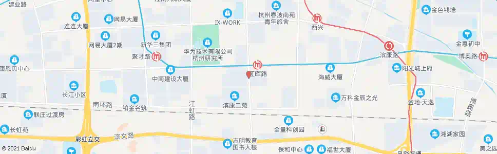 杭州滨康小区东_公交站地图_杭州公交_妙搜公交查询2025