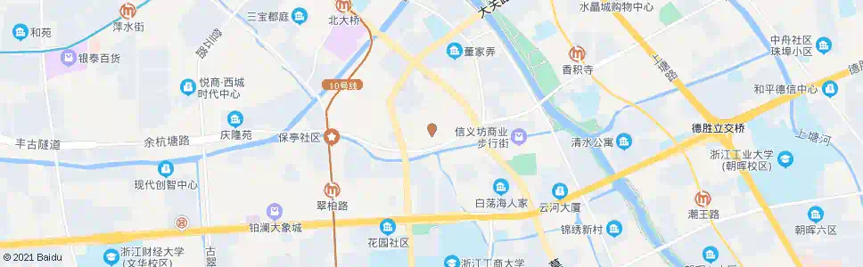 杭州塘河南村_公交站地图_杭州公交_妙搜公交查询2025