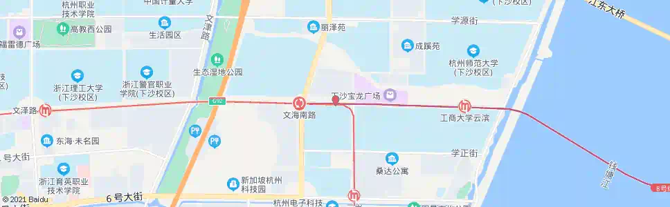 杭州二号大街文海南路口_公交站地图_杭州公交_妙搜公交查询2025
