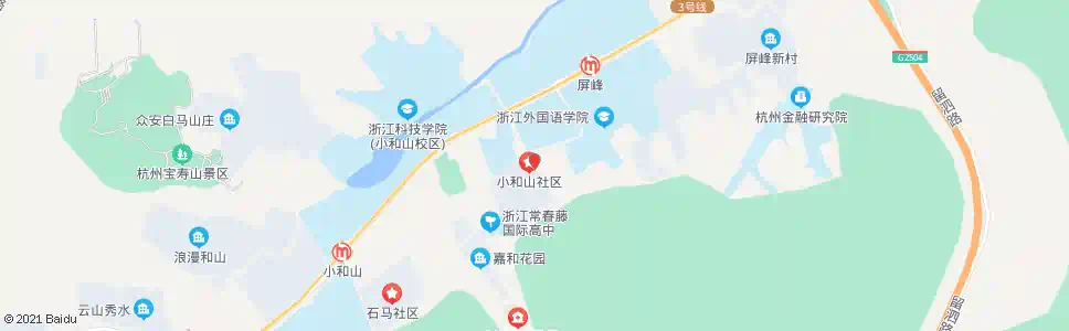 杭州小和山新苑八区_公交站地图_杭州公交_妙搜公交查询2025