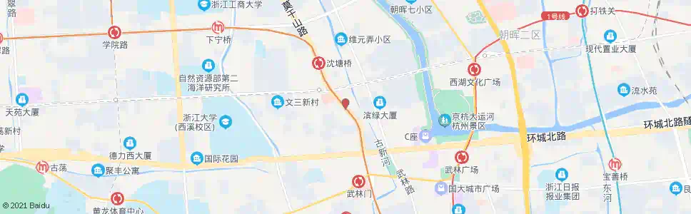 杭州密渡桥(南)_公交站地图_杭州公交_妙搜公交查询2025