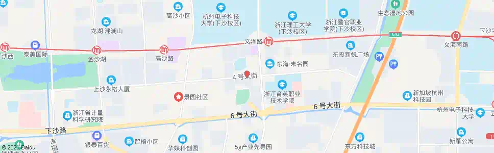 杭州四号大街五号路口_公交站地图_杭州公交_妙搜公交查询2025