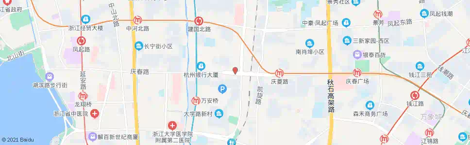 杭州庆春立交桥_公交站地图_杭州公交_妙搜公交查询2025