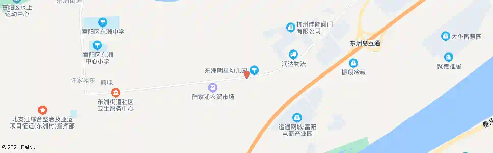 杭州东洲三小_公交站地图_杭州公交_妙搜公交查询2025