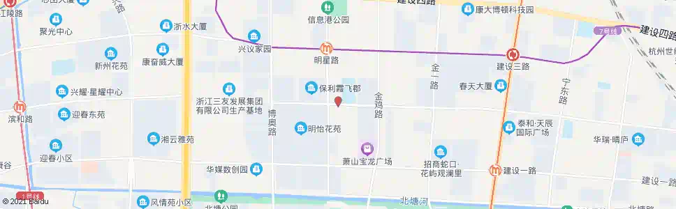 杭州建设二路明星路口_公交站地图_杭州公交_妙搜公交查询2025