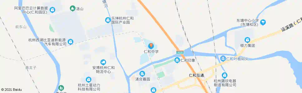杭州仁和中学_公交站地图_杭州公交_妙搜公交查询2025