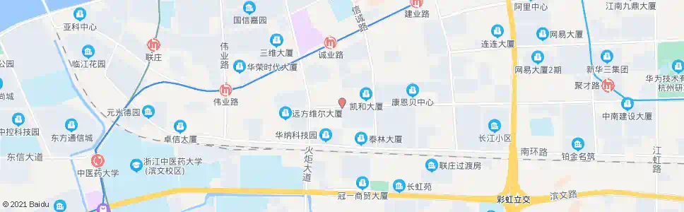 杭州滨康路诚业路口_公交站地图_杭州公交_妙搜公交查询2025