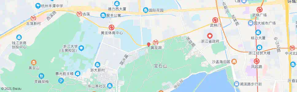 杭州黄龙洞_公交站地图_杭州公交_妙搜公交查询2025