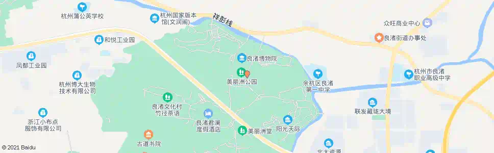 杭州良渚博物院正门_公交站地图_杭州公交_妙搜公交查询2025