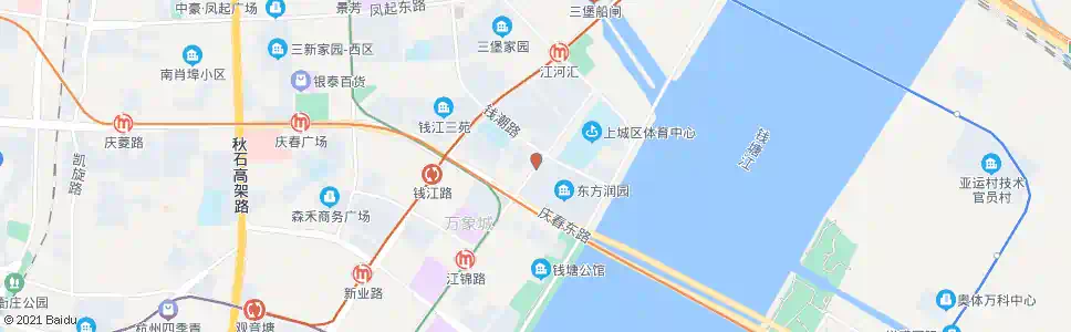 杭州富春路钱潮路口_公交站地图_杭州公交_妙搜公交查询2025