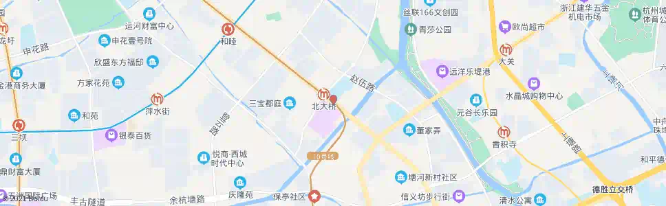 杭州北大桥_公交站地图_杭州公交_妙搜公交查询2025