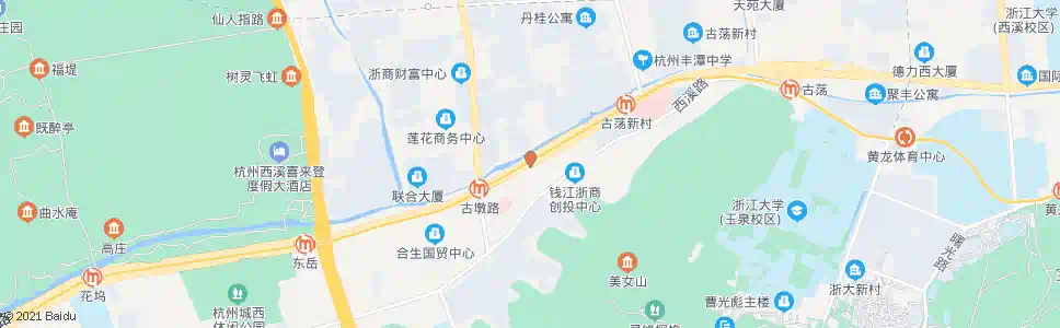 杭州天目山路古墩路口(BRT)_公交站地图_杭州公交_妙搜公交查询2025