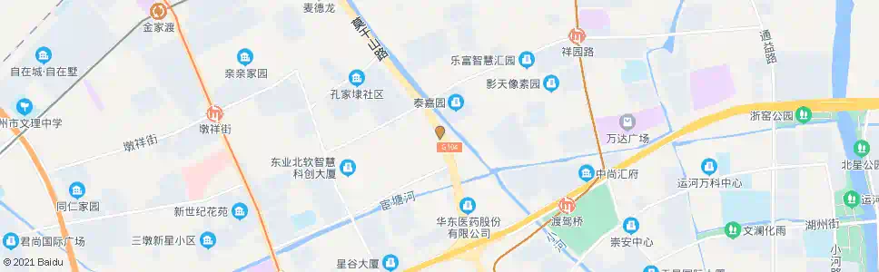 杭州孔家埭_公交站地图_杭州公交_妙搜公交查询2025