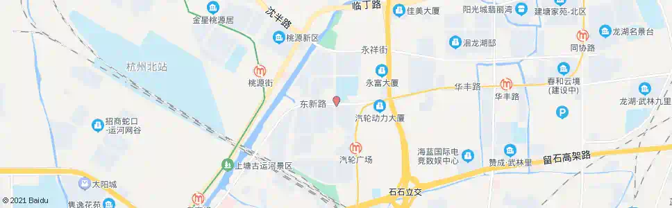 杭州北景竹邻苑(brt)_公交站地图_杭州公交_妙搜公交查询2025