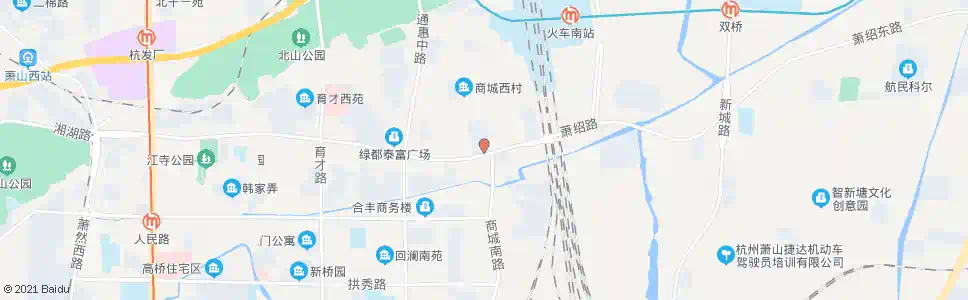 杭州萧山商业城_公交站地图_杭州公交_妙搜公交查询2025