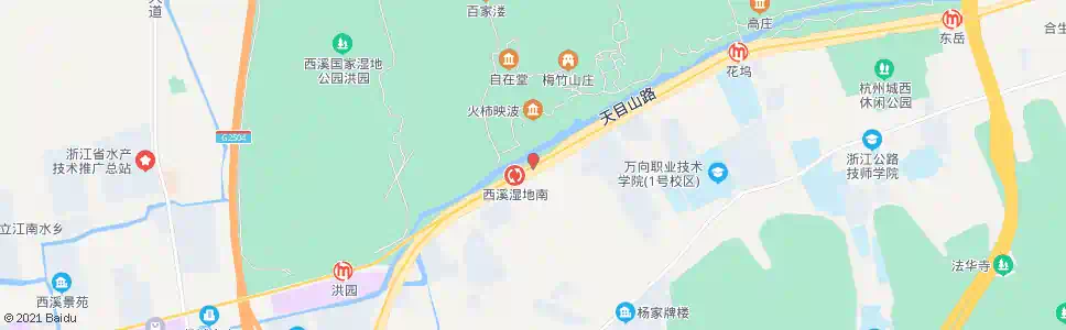 杭州西溪湿地周家村_公交站地图_杭州公交_妙搜公交查询2025