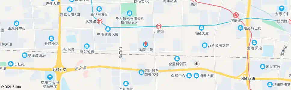 杭州滨康二苑_公交站地图_杭州公交_妙搜公交查询2025