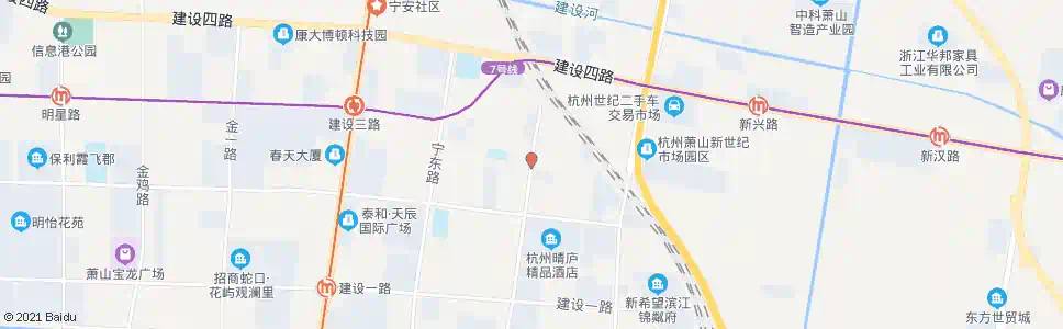杭州宁税路建设三路口_公交站地图_杭州公交_妙搜公交查询2025